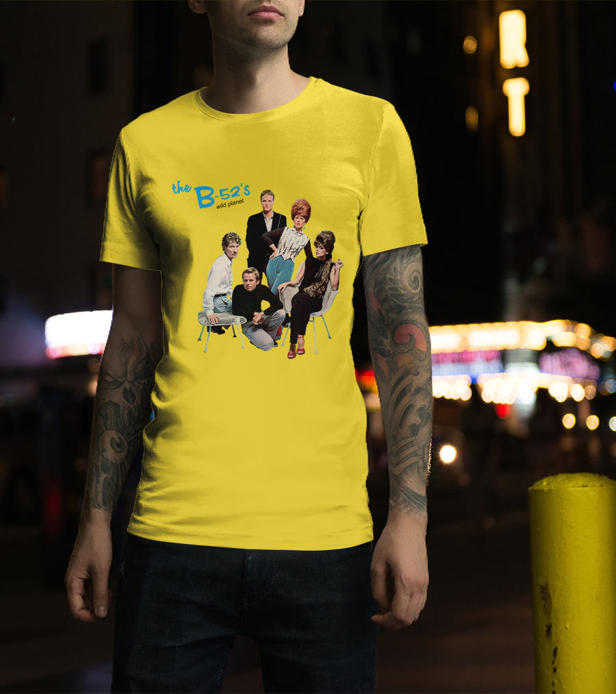 The B-52'S Wild Planet Album Cover Group Photo T-Shirt
