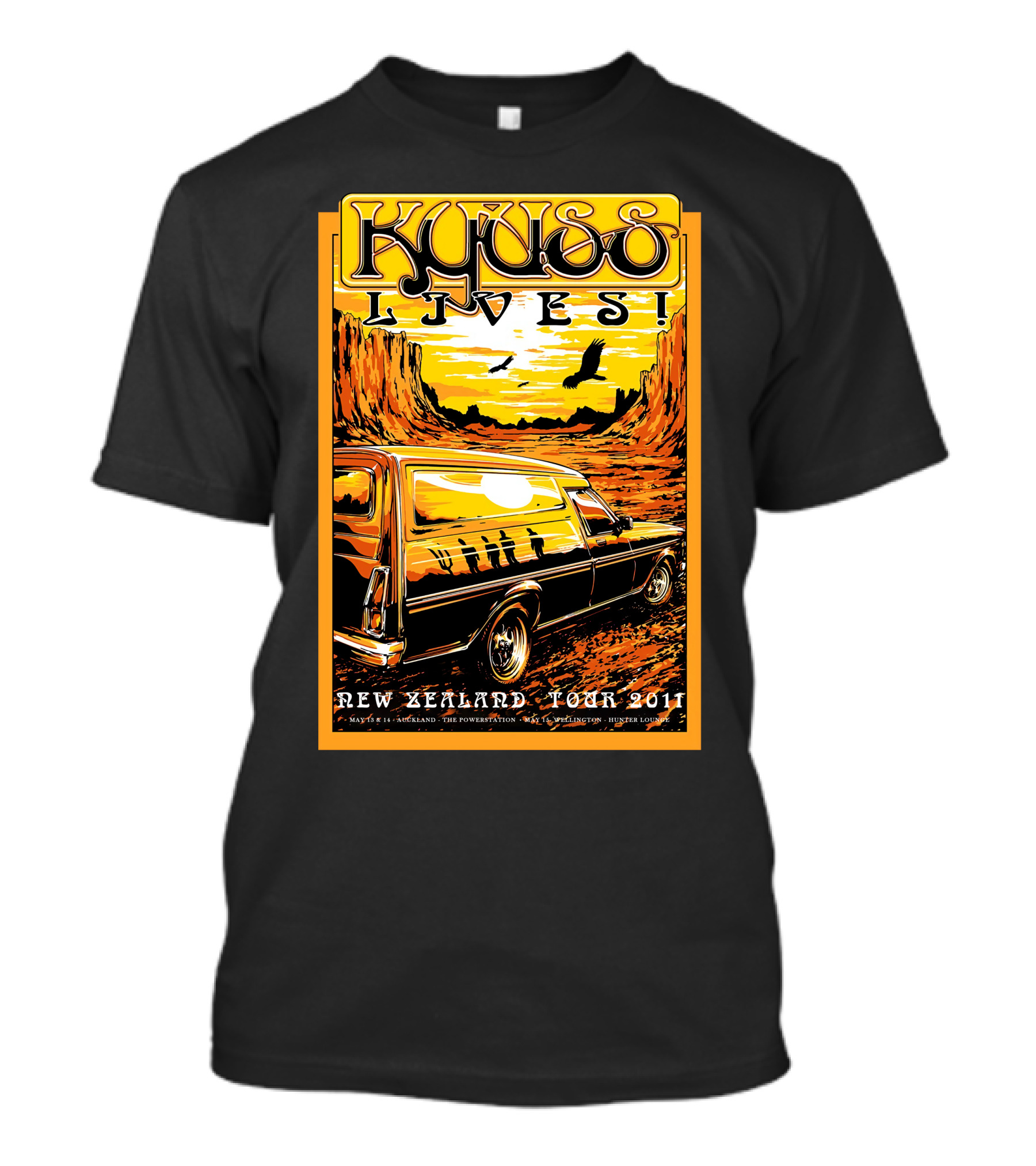 Kyuss Lives New Zealand Tour 2011 T-Shirt