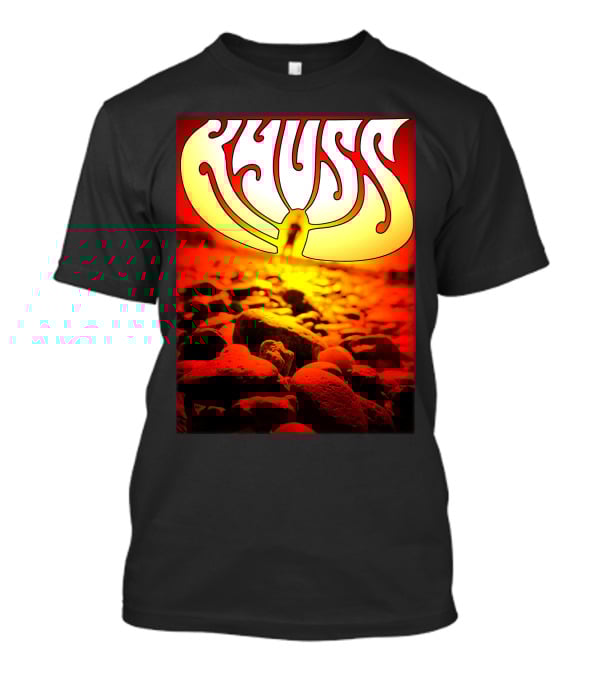 Kyuss Rock Band Logo With Sunset And Stones T-Shirt