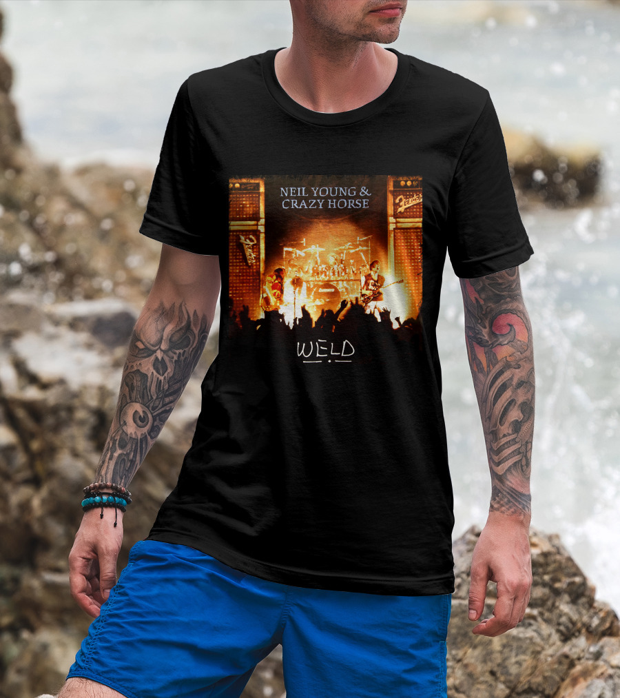 Neil Young & Crazy Horse Weld Live Performance Stage Amps T-Shirt