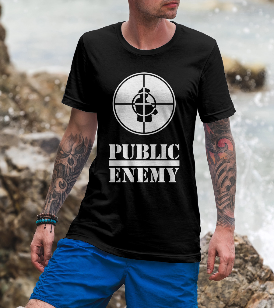 Public Enemy Classic Logo Target Silhouette T-Shirt