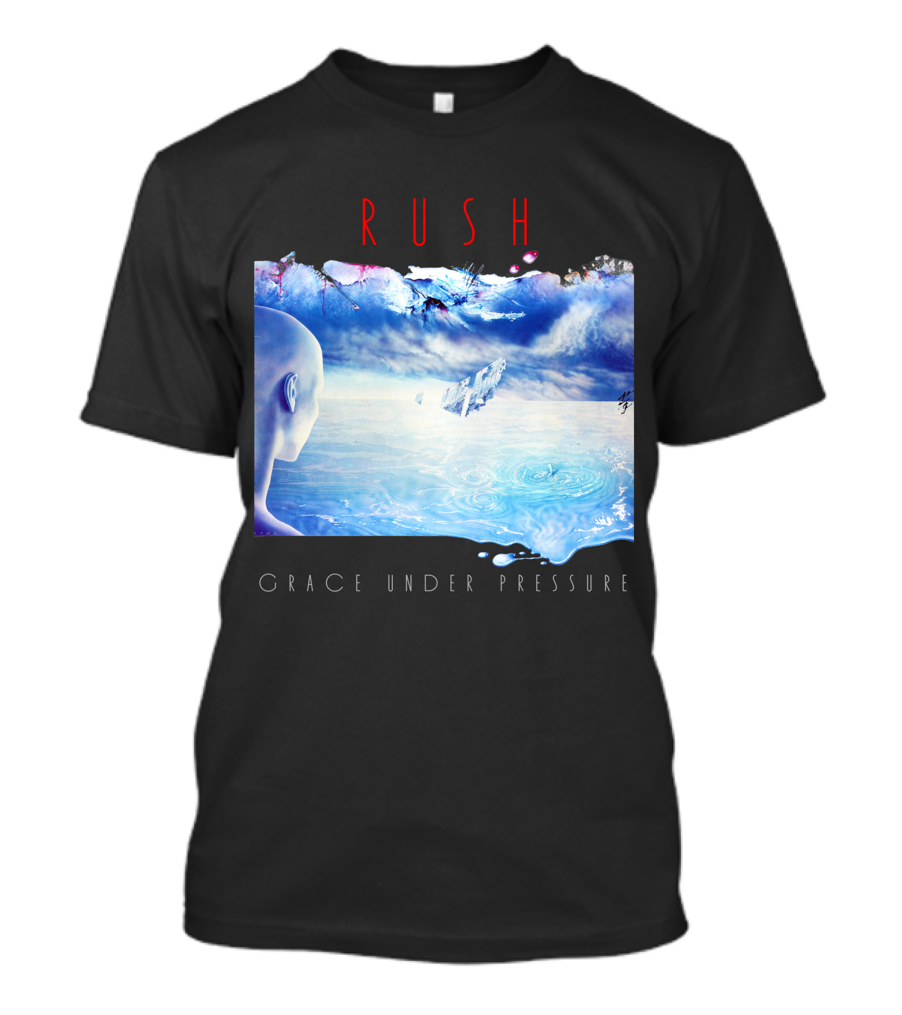 Rush Grace Under Pressure Oceanic Scene T-Shirt