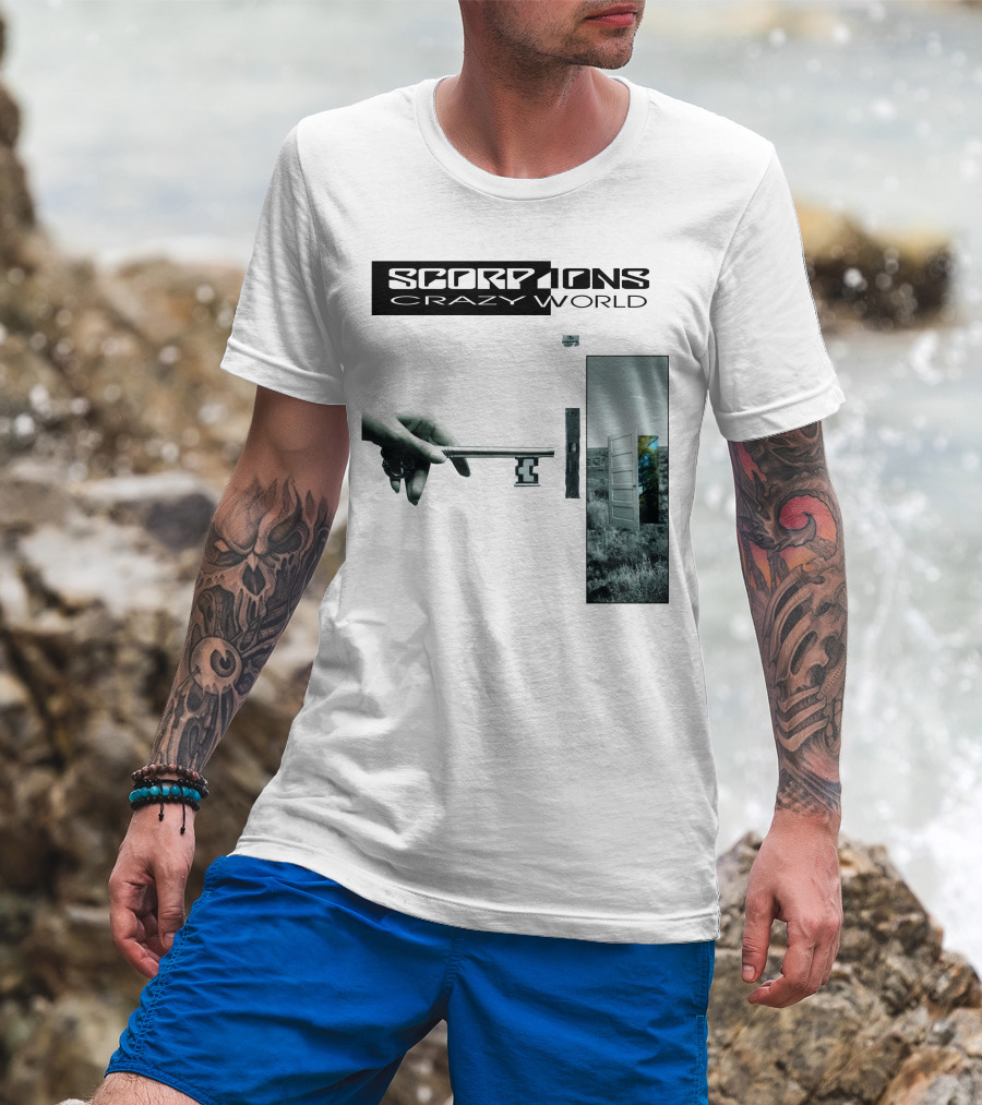 Scorpions Crazy World Key And Door Landscape T-Shirt
