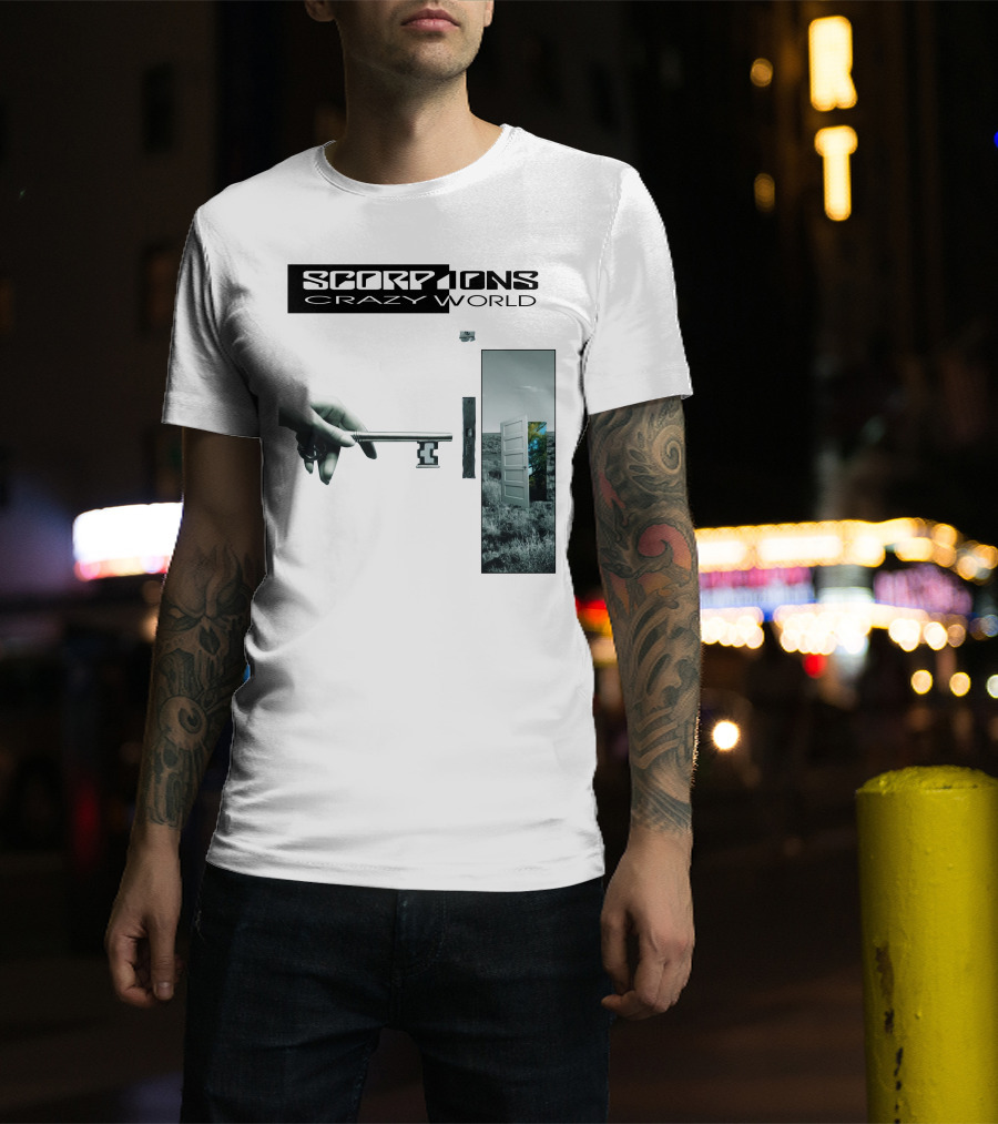 Scorpions Crazy World Key And Door Landscape T-Shirt