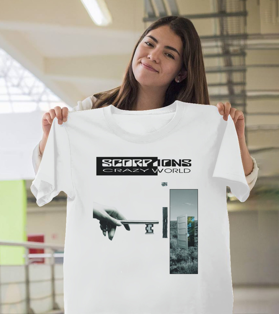 Scorpions Crazy World Key And Door Landscape T-Shirt