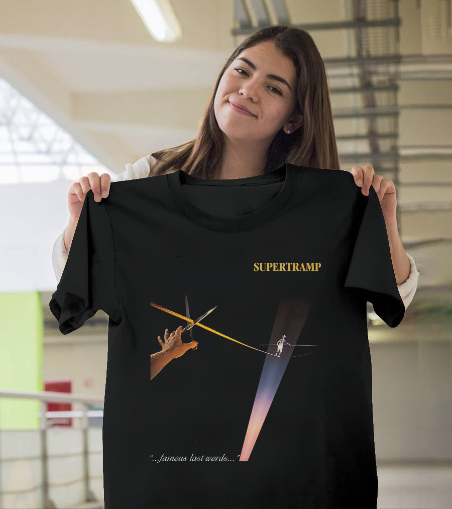 Supertramp Famous Last Words Album Cover Art Tightrope Balancing Act T-Shirt