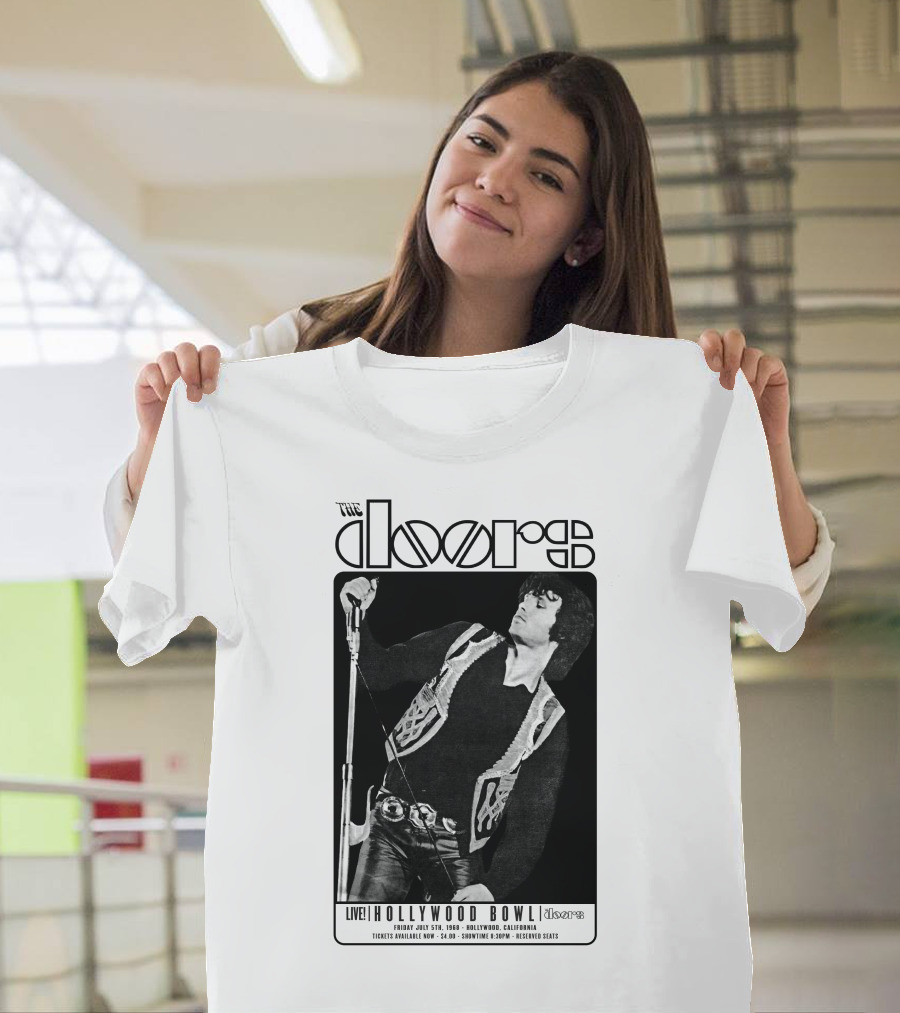 The Doors Live Hollywood Bowl July 5Th 1968 Tickets Available 14.00 Showtime 8:30Pm Reserved Seats T-Shirt