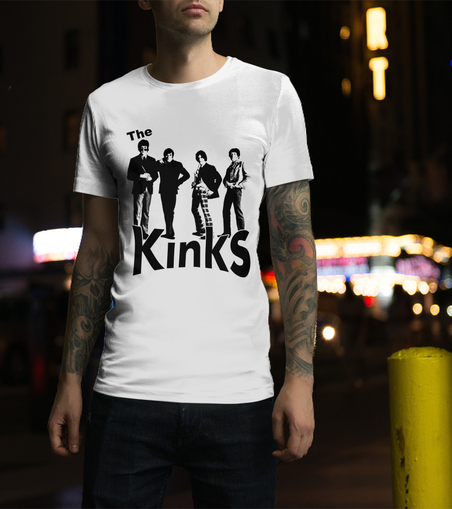 The Kinks Vintage Band Silhouette Classic Rock T-Shirt