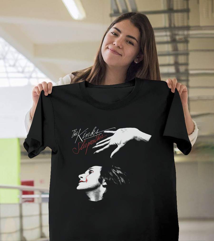 The Kinks Sleepwalker Face Profile With Hand Gesture T-Shirt
