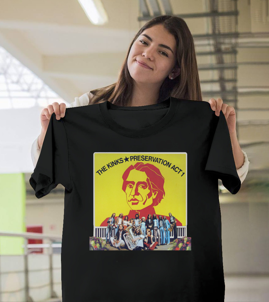 The Kinks Preservation Act 1 Album Cover Art With Band Members T-Shirt