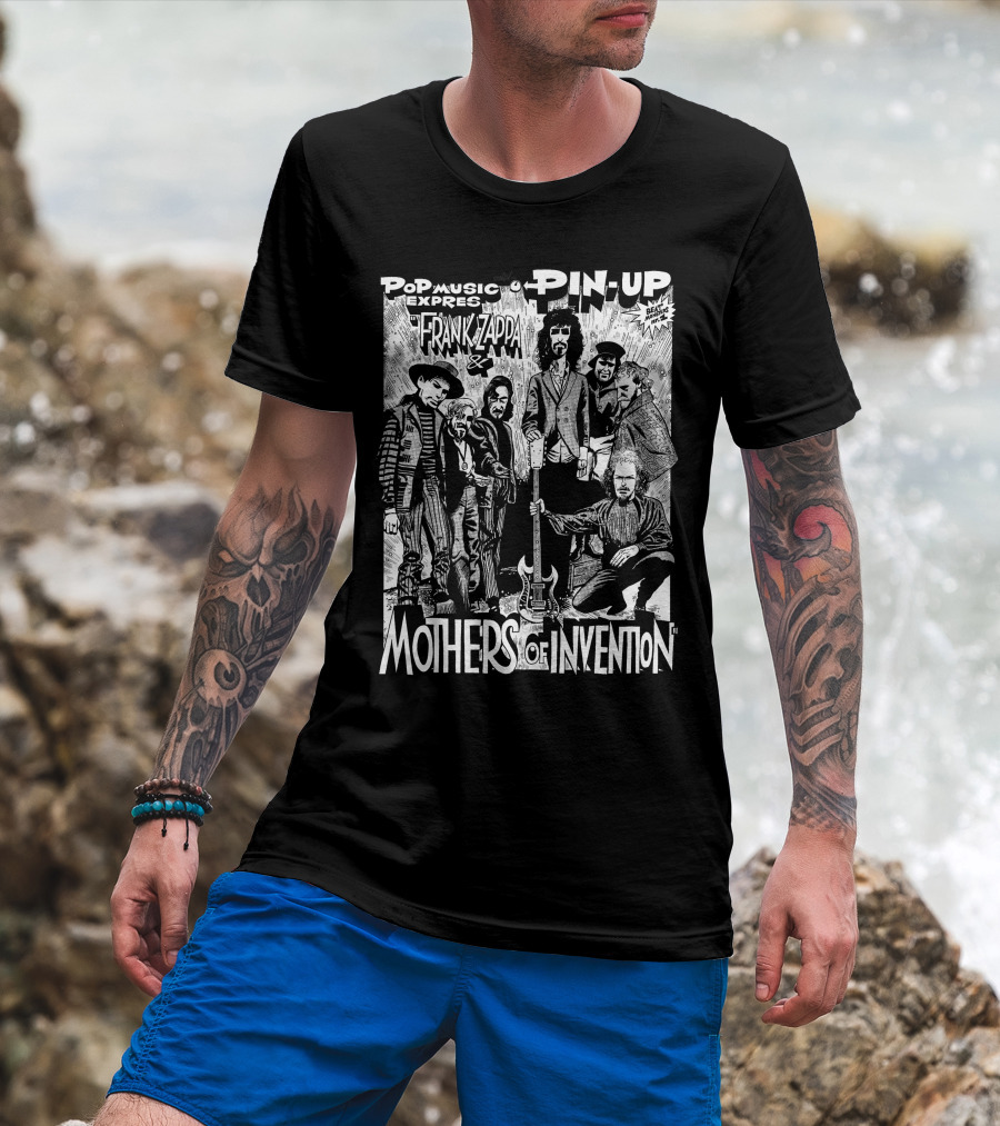 Pop Music Expres Pin-Up Frank Zappa Mothers Of Invention T-Shirt