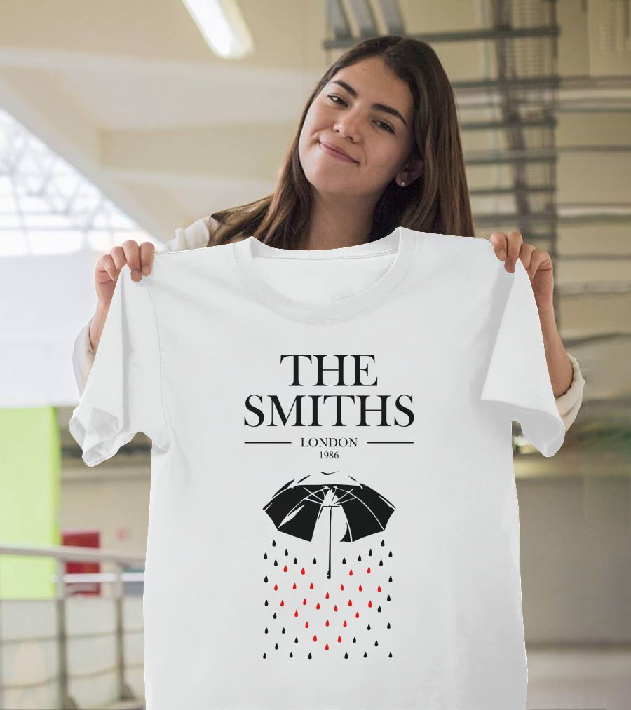 The Smiths London 1986 Umbrella Raindrops T-Shirt