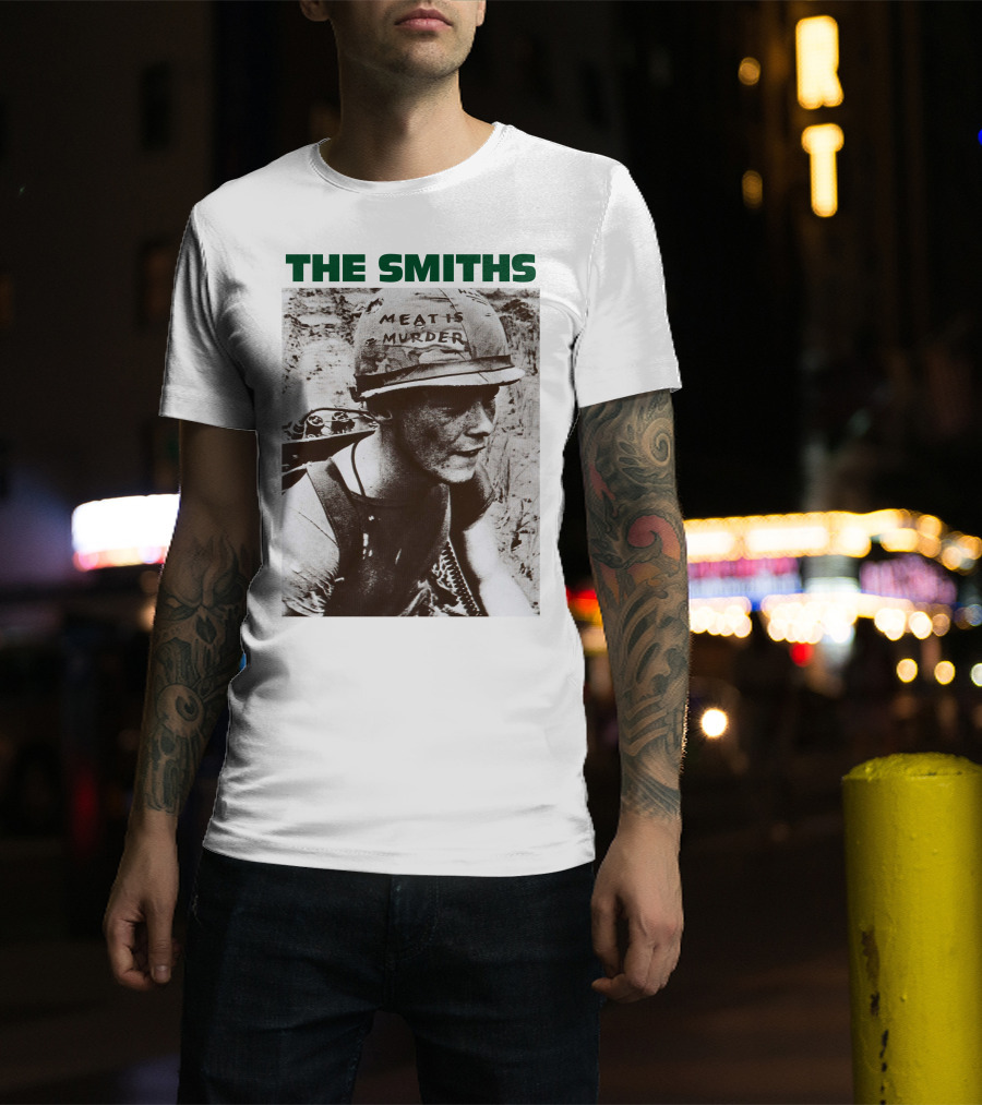 The Smiths Meat Is Murder Vintage Soldier Helmet T-Shirt
