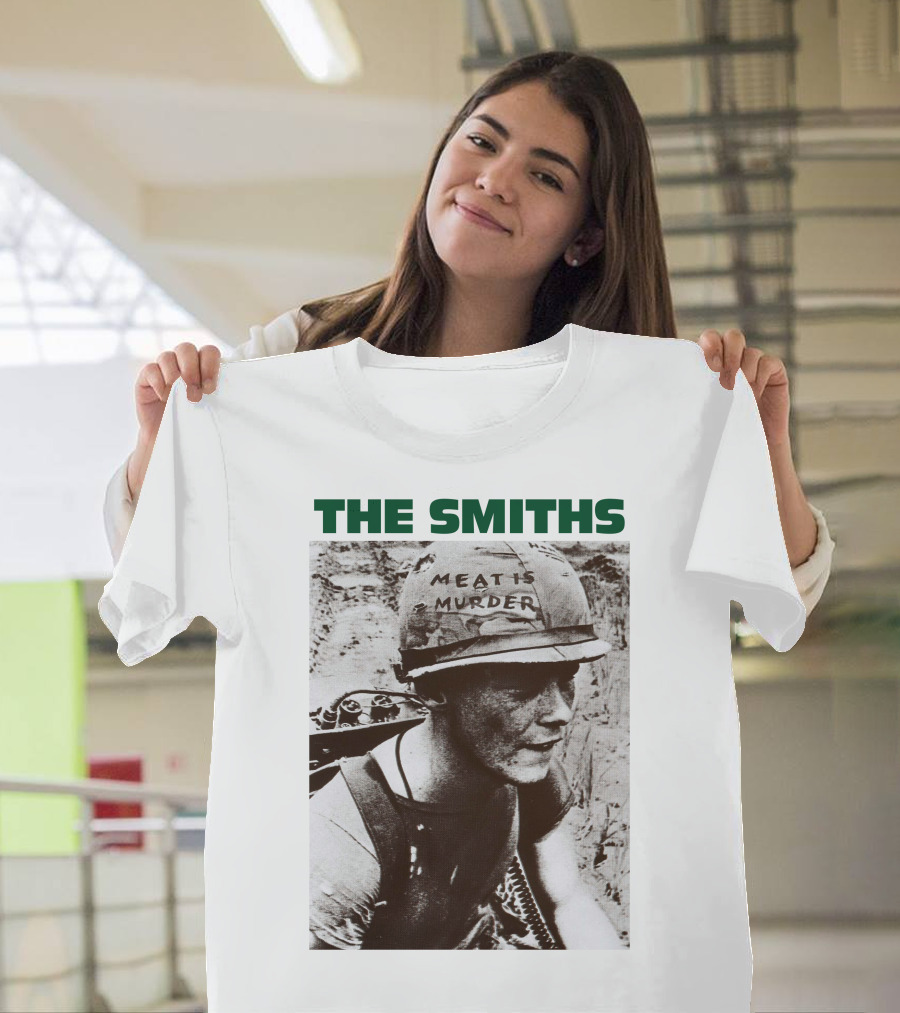 The Smiths Meat Is Murder Vintage Soldier Helmet T-Shirt