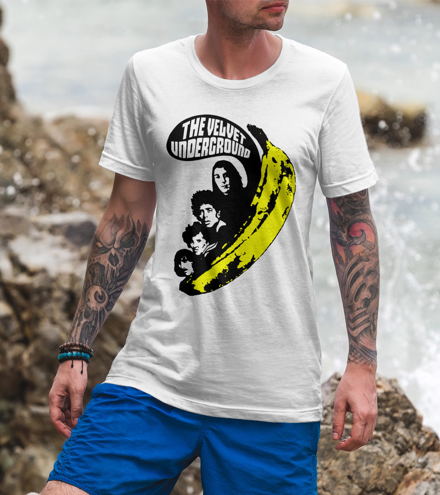 The Velvet Underground Iconic Banana Art Featuring Band Members T-Shirt