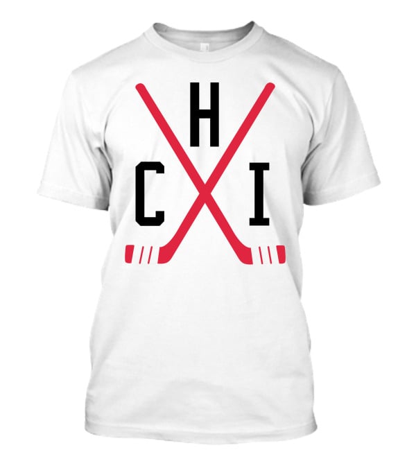 Chicago Blackhawks 16 Crossed Hockey Sticks T-Shirt