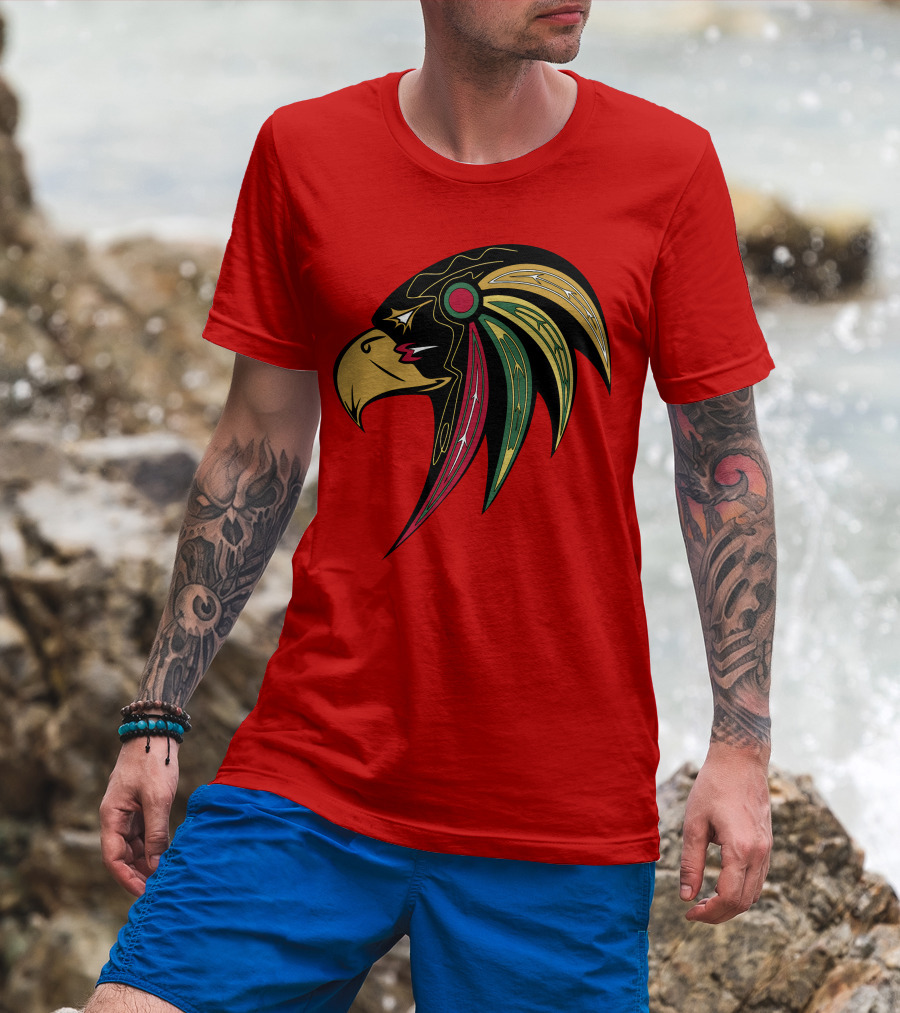 Chicago Blackhawks Stylized Hawk Head T-Shirt