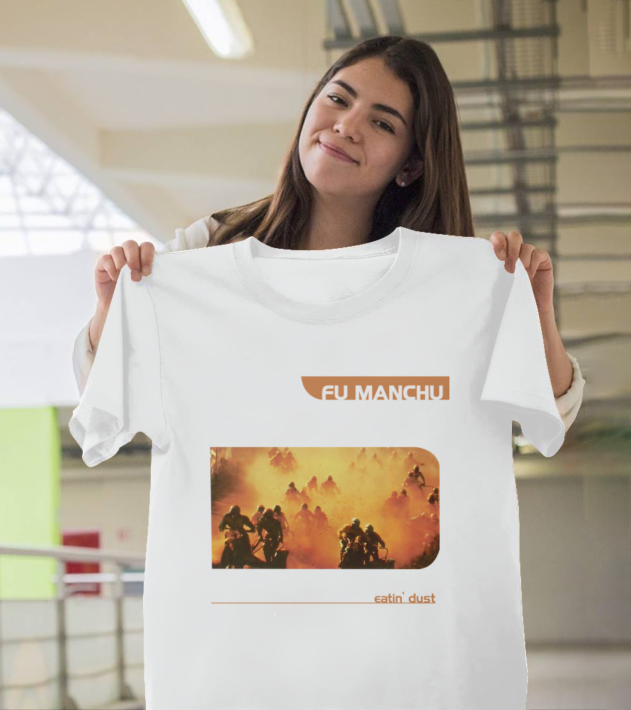 Fu Manchu Eatin' Dust Moto Riders In Desert Haze T-Shirt