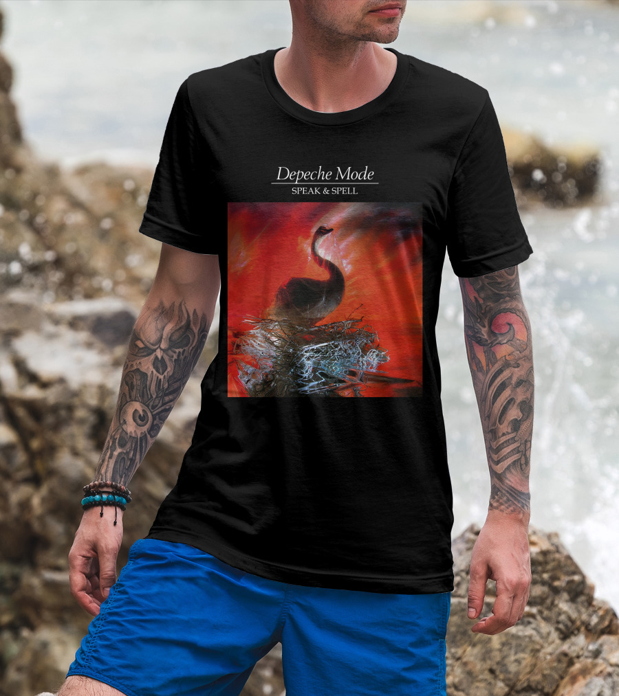 Depeche Mode Speak And Spell Swan Album Cover T-Shirt