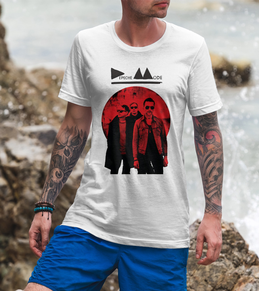 Depeche Mode Band Red Circle T-Shirt