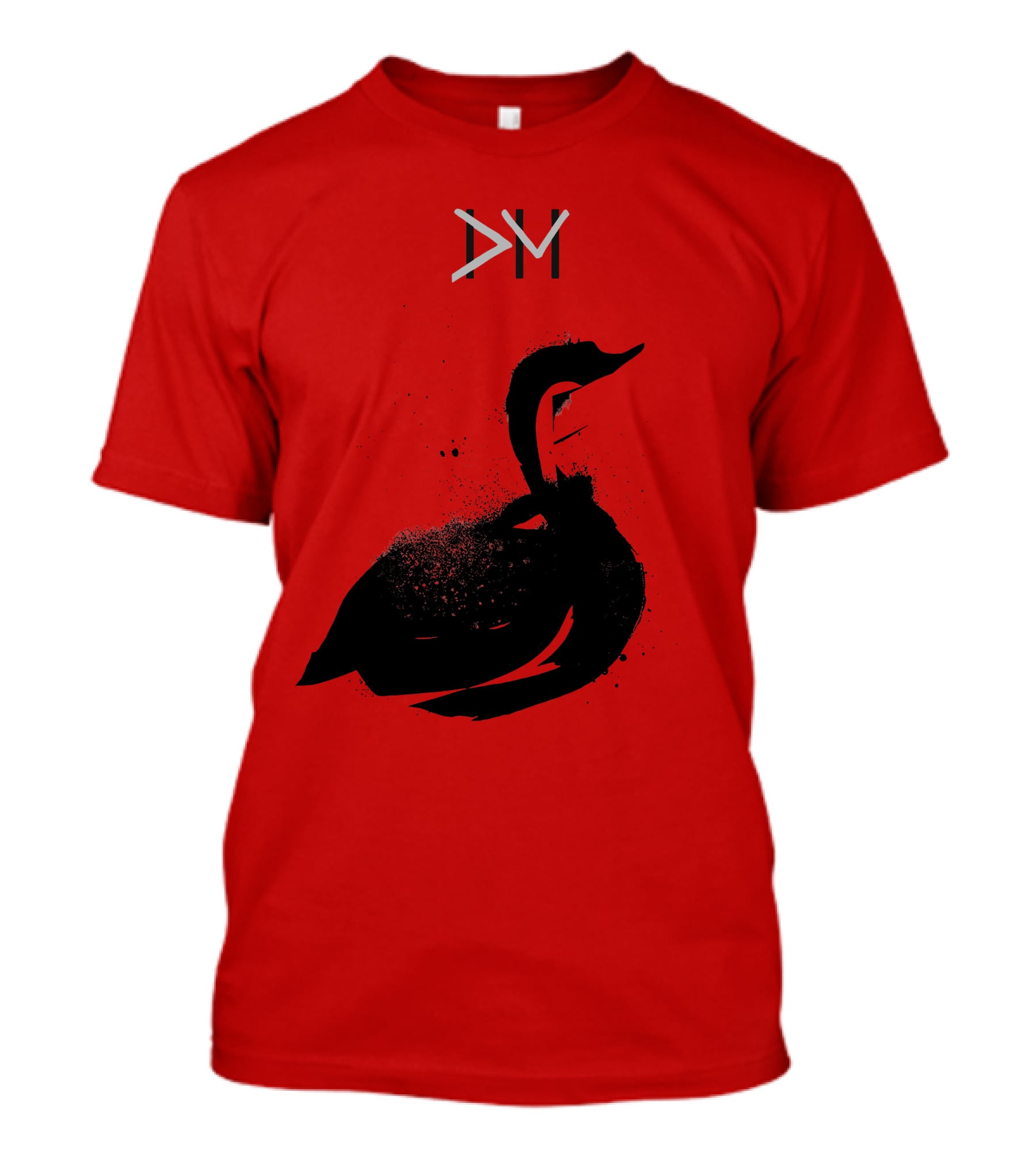 Dpm Swan Graphic On Red T-Shirt