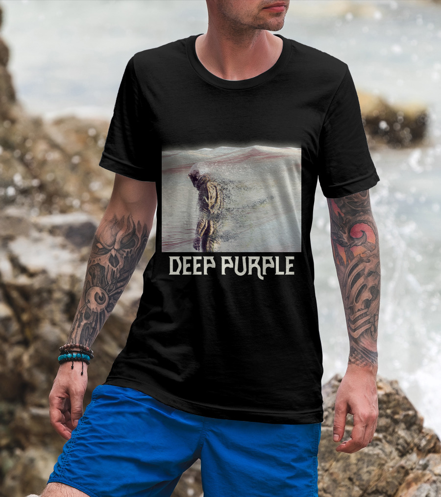 Deep Purple Sandstorm Soldier In Desert Scene T-Shirt