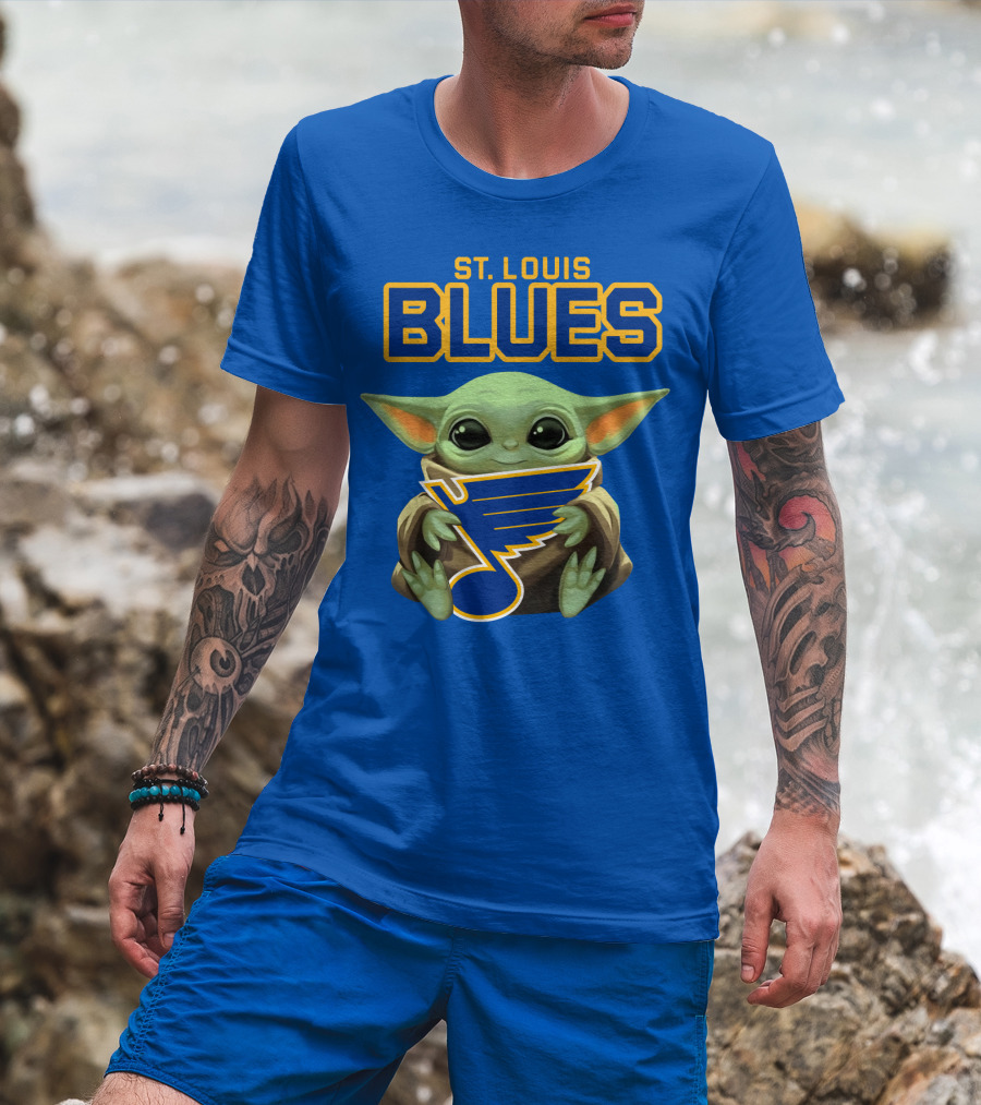 St. Louis Blues Baby Yoda T-Shirt