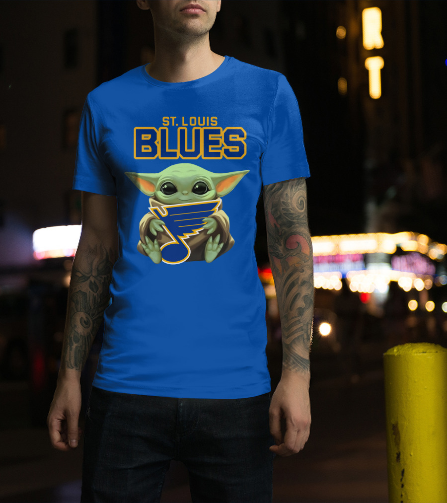 St. Louis Blues Baby Yoda T-Shirt