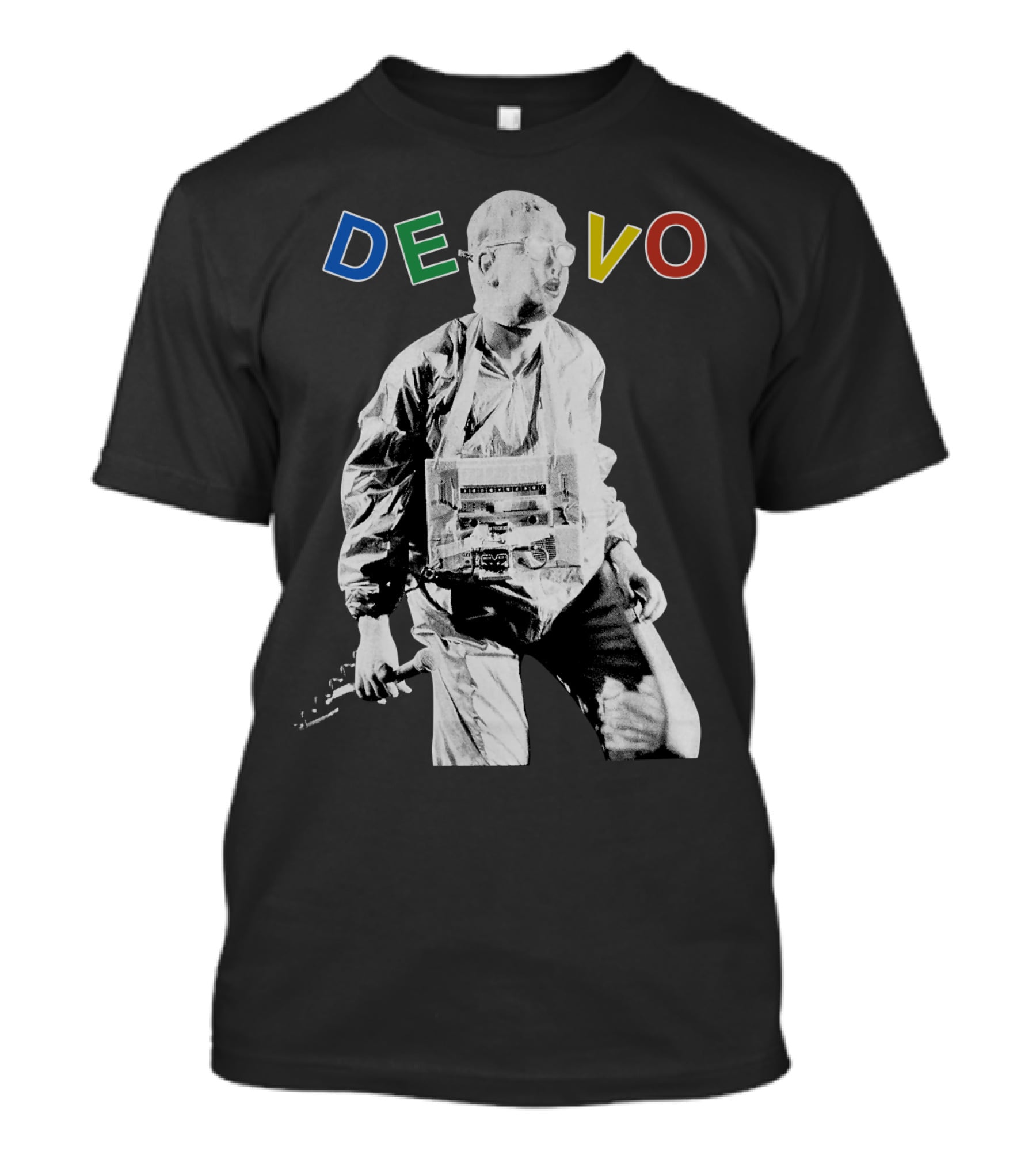 DEVO Music Band Member In Futuristic T-Shirt