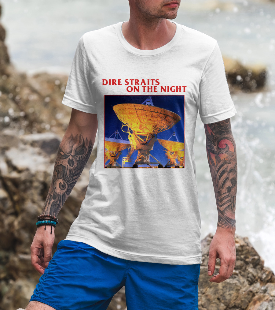Dire Straits On The Night Satellite Dishes T-Shirt