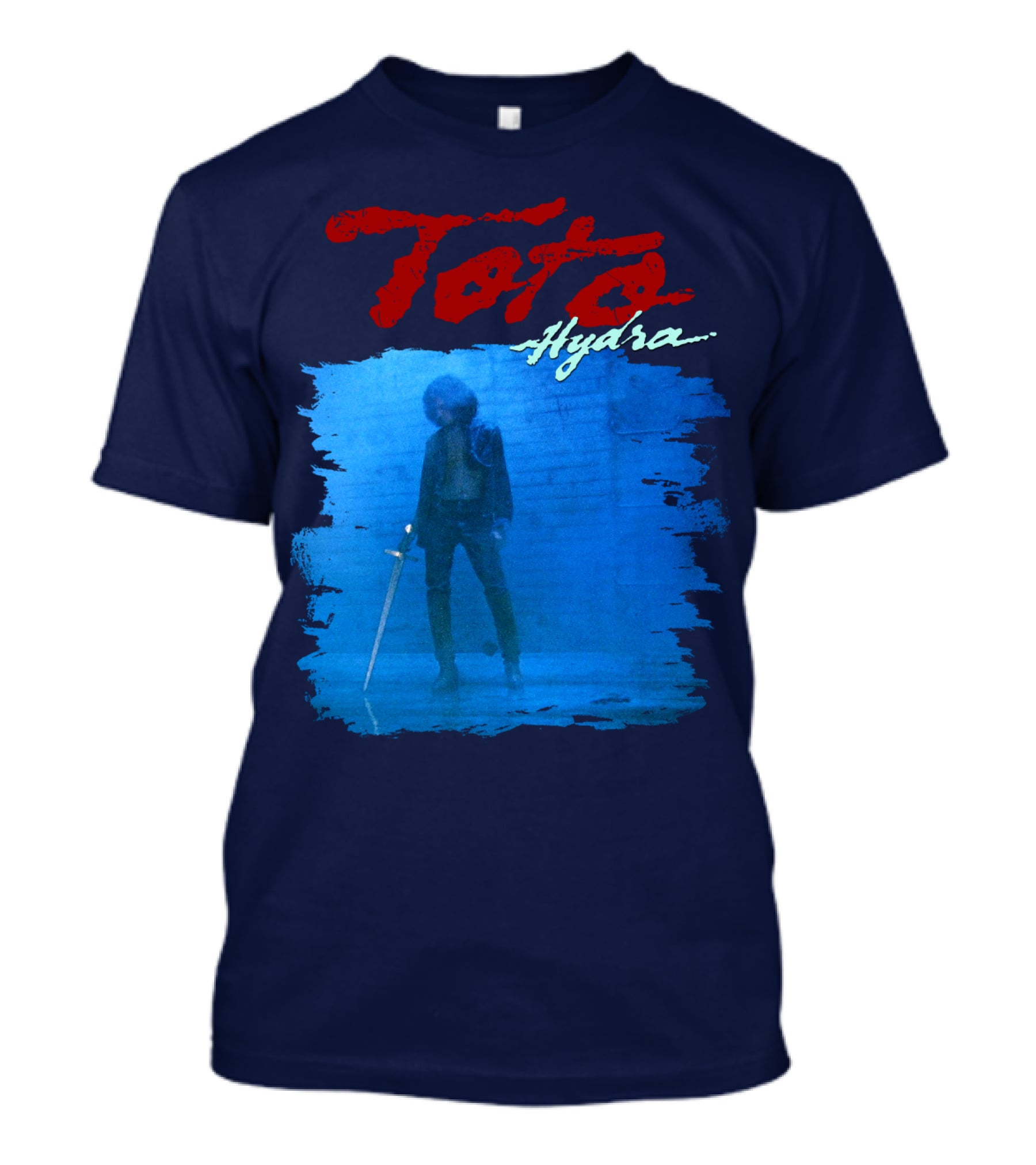 Toto Hydra Sword Figure Blue Square T-Shirt