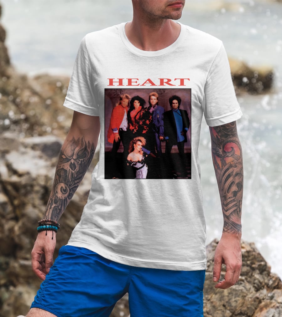 Heart Band Group Members Photograph T-Shirt