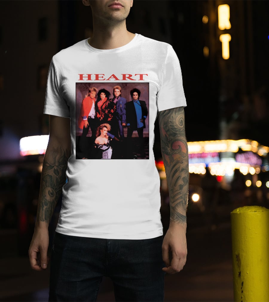 Heart Band Group Members Photograph T-Shirt