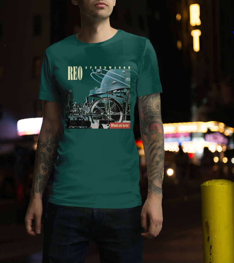 REO Speedwagon Wheels Are Turnin' Album Cover T-Shirt