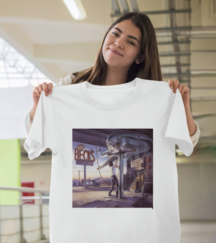 Jeff Beck Guitar Shop Playing On Air Performance Guitar Gig T-Shirt