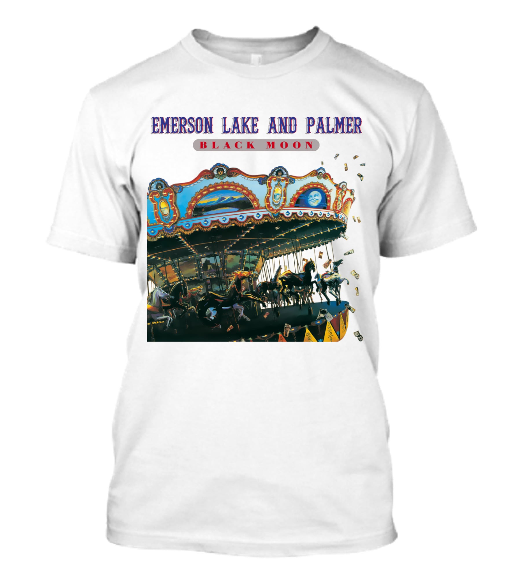 Emerson Lake And Palmer Black Moon Carousel T-Shirt