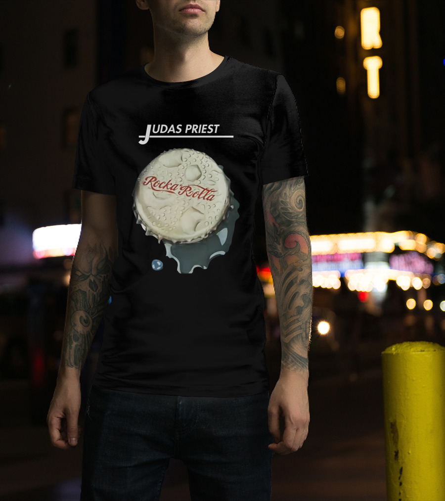 Judas Priest Rocka Rolla Album Bottle Cap T-Shirt