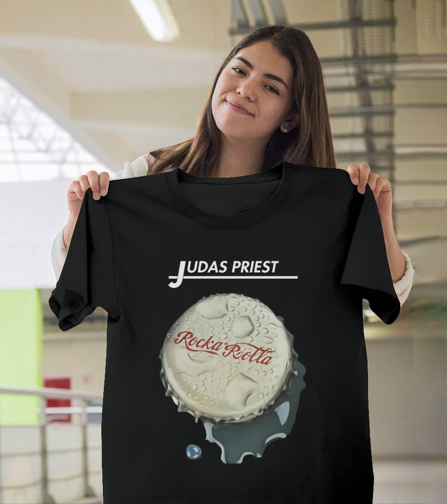 Judas Priest Rocka Rolla Album Bottle Cap T-Shirt