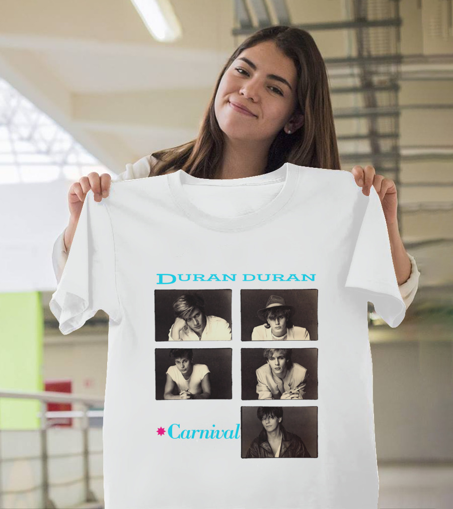 Duran Duran Carnival Album Cover Vintage Black And White Photos T-Shirt