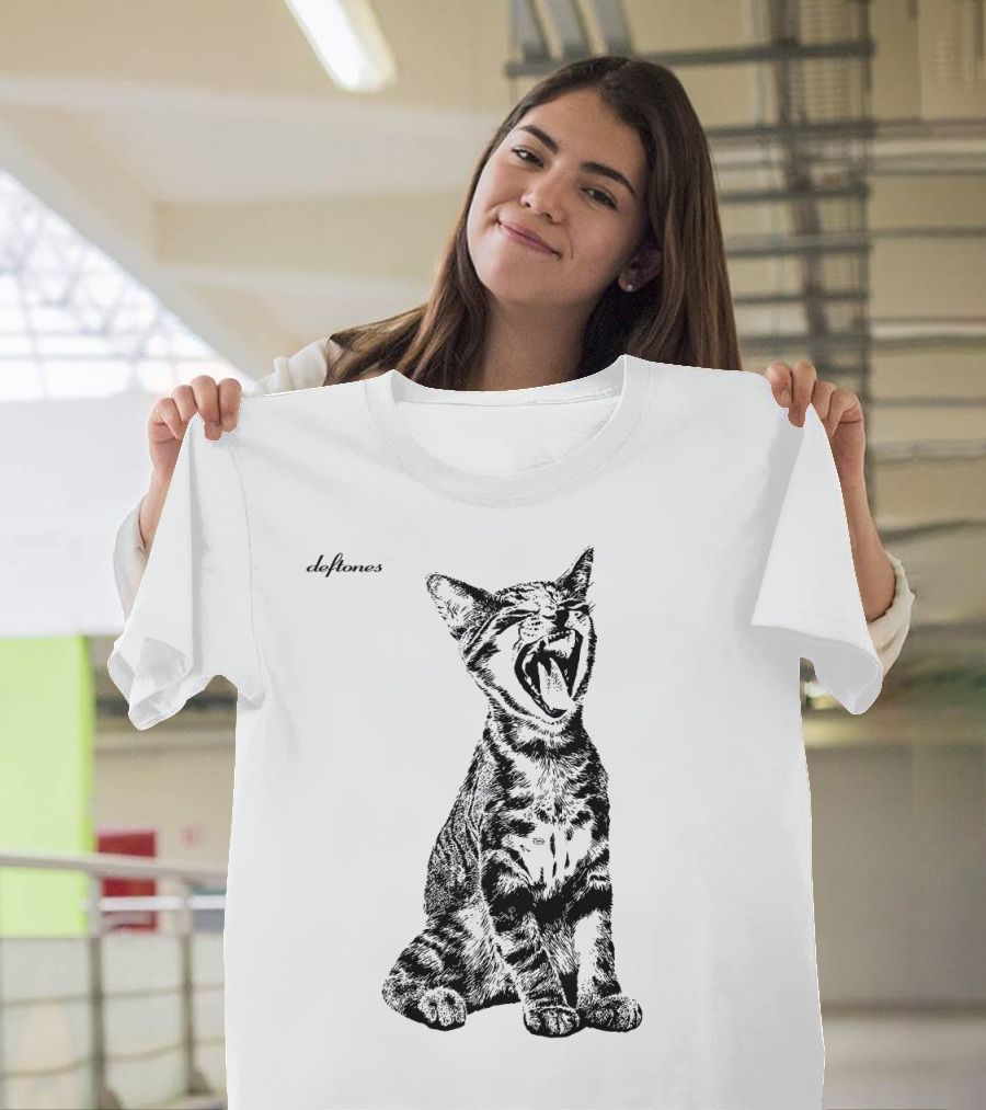 deftones Yawning Cat T-Shirt