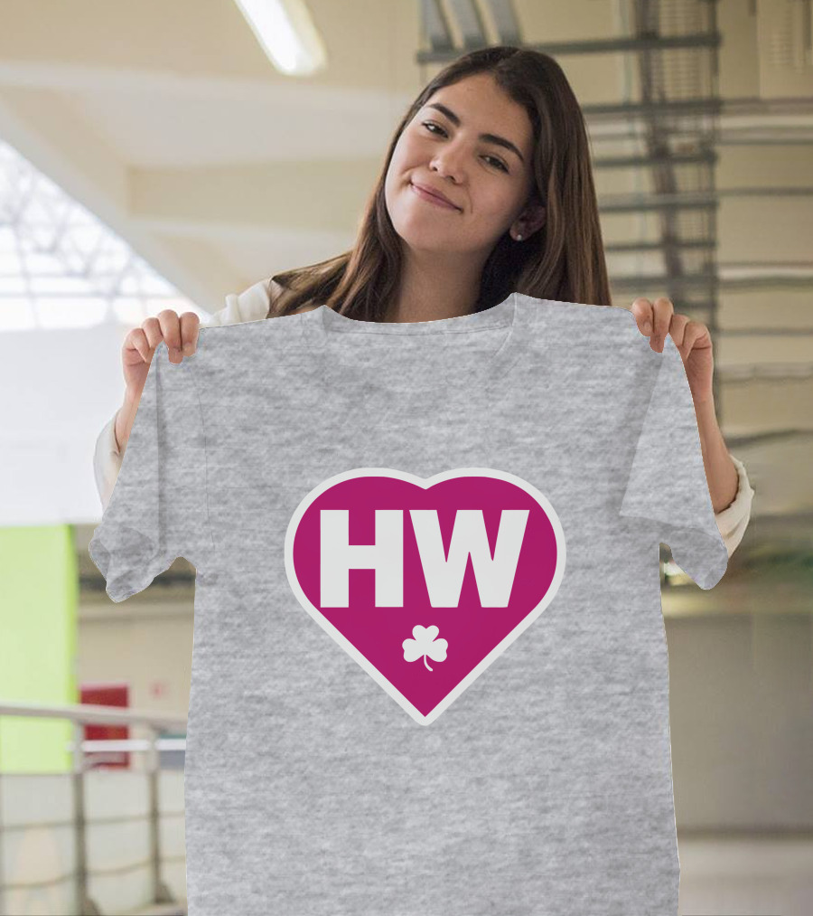 HW Heart With Shamrock Icon Celtics T-Shirt