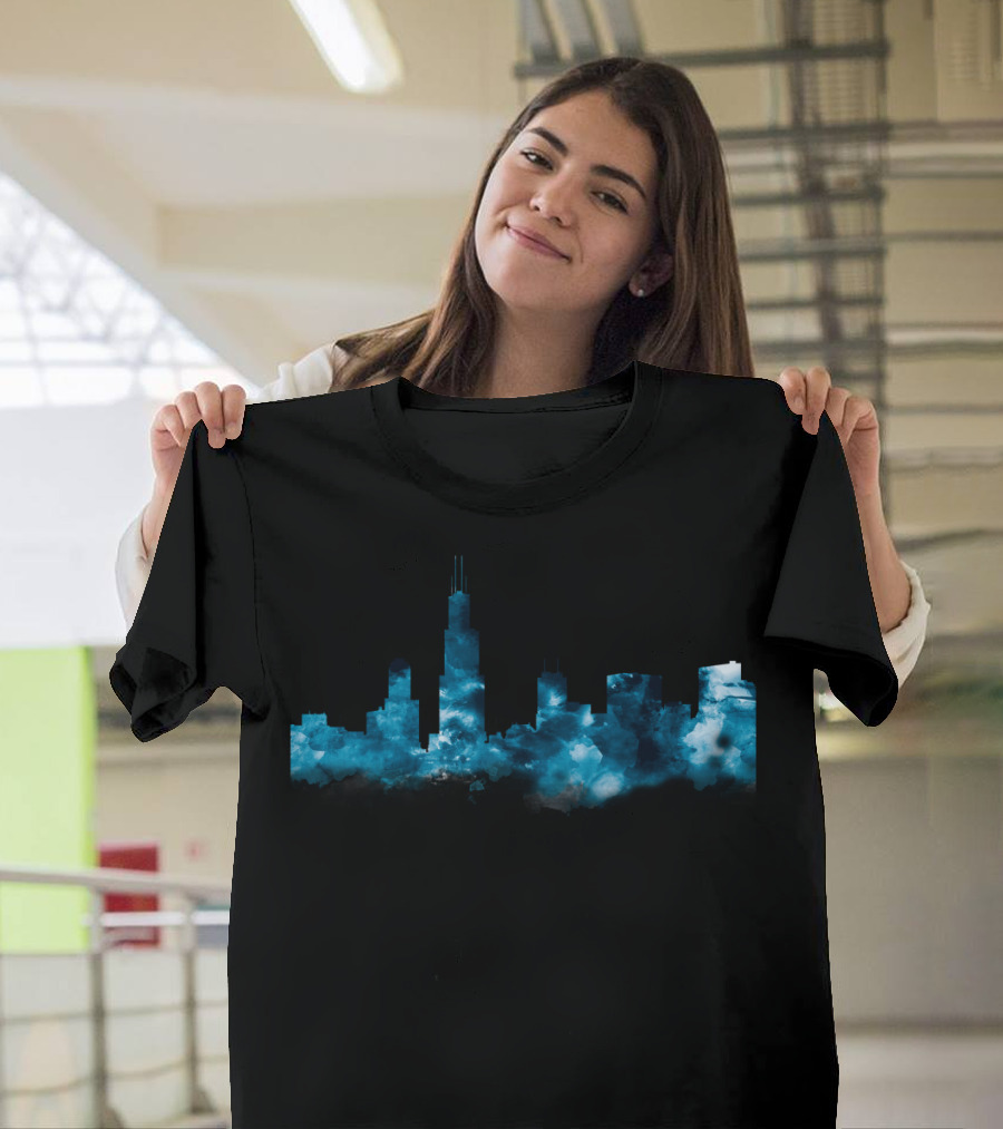 Chicago Skyline Watercolor T-Shirt