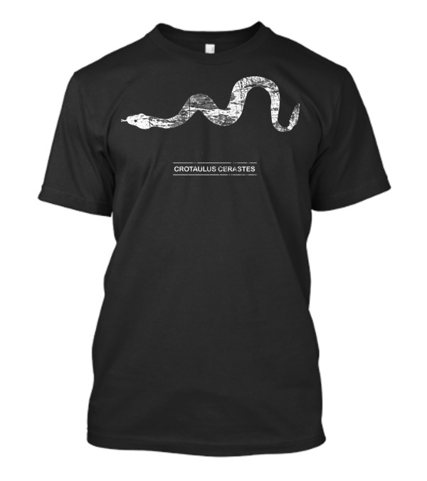 Crotalus Cerastes Snake Silhouette With Textured Fill T-Shirt