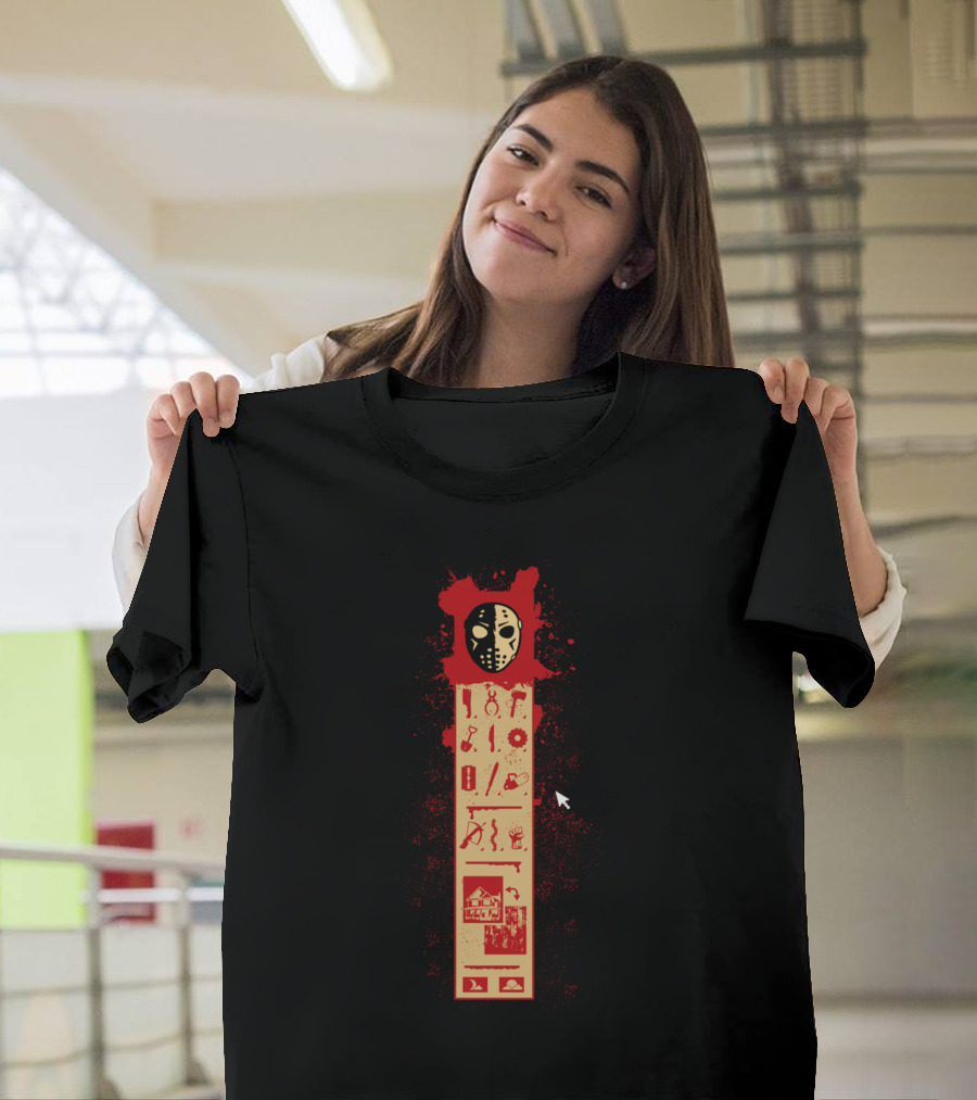 ToolBox Horror Mask Blood Splatter Iconography T-Shirt