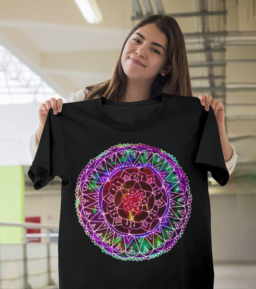 Boho Mandala Colorful Geometric Symmetrical T-Shirt