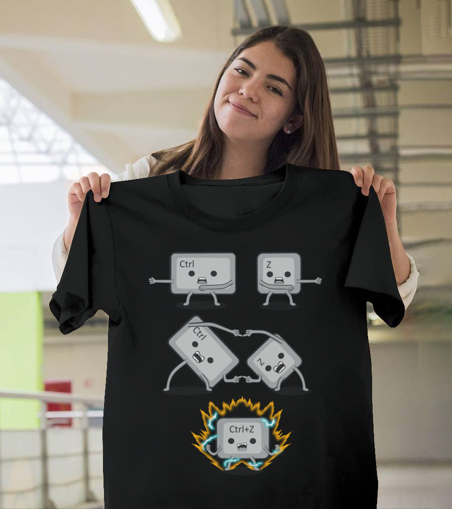 Ctrl Z Keyboard Fusion Power-Up Duo T-Shirt