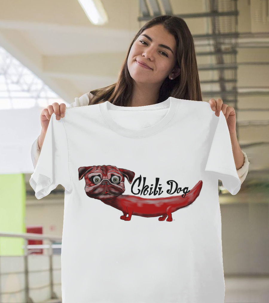 Chili Dog T S Long Dachshund Pug Hybrid T-Shirt