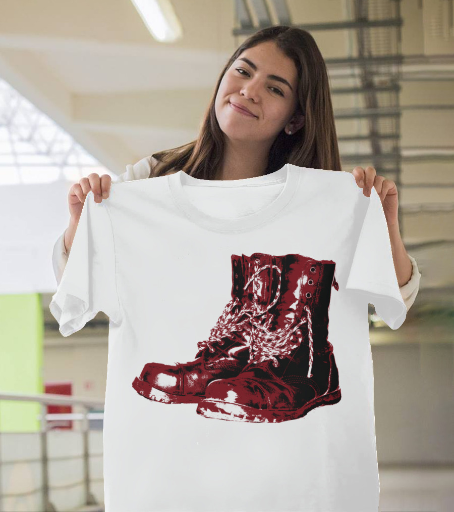 Boots T Red Combat Boots T-Shirt