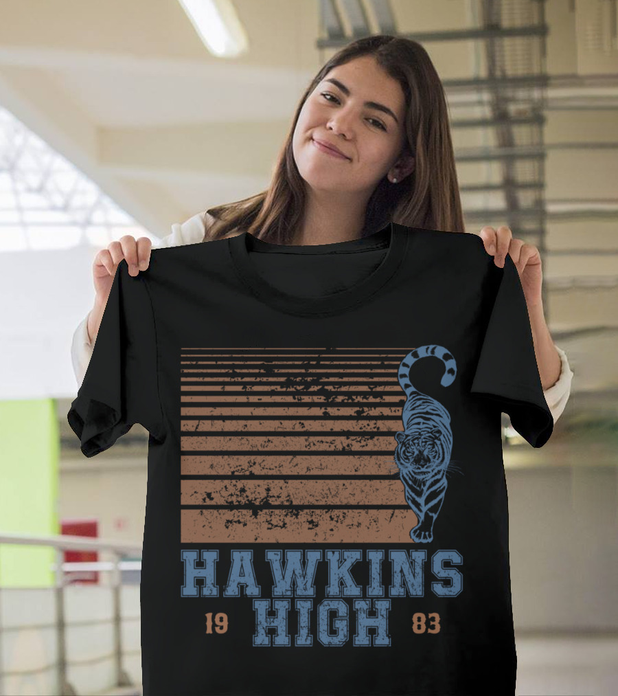 Hawkins High School 1983 Tiger Stripes T-Shirt