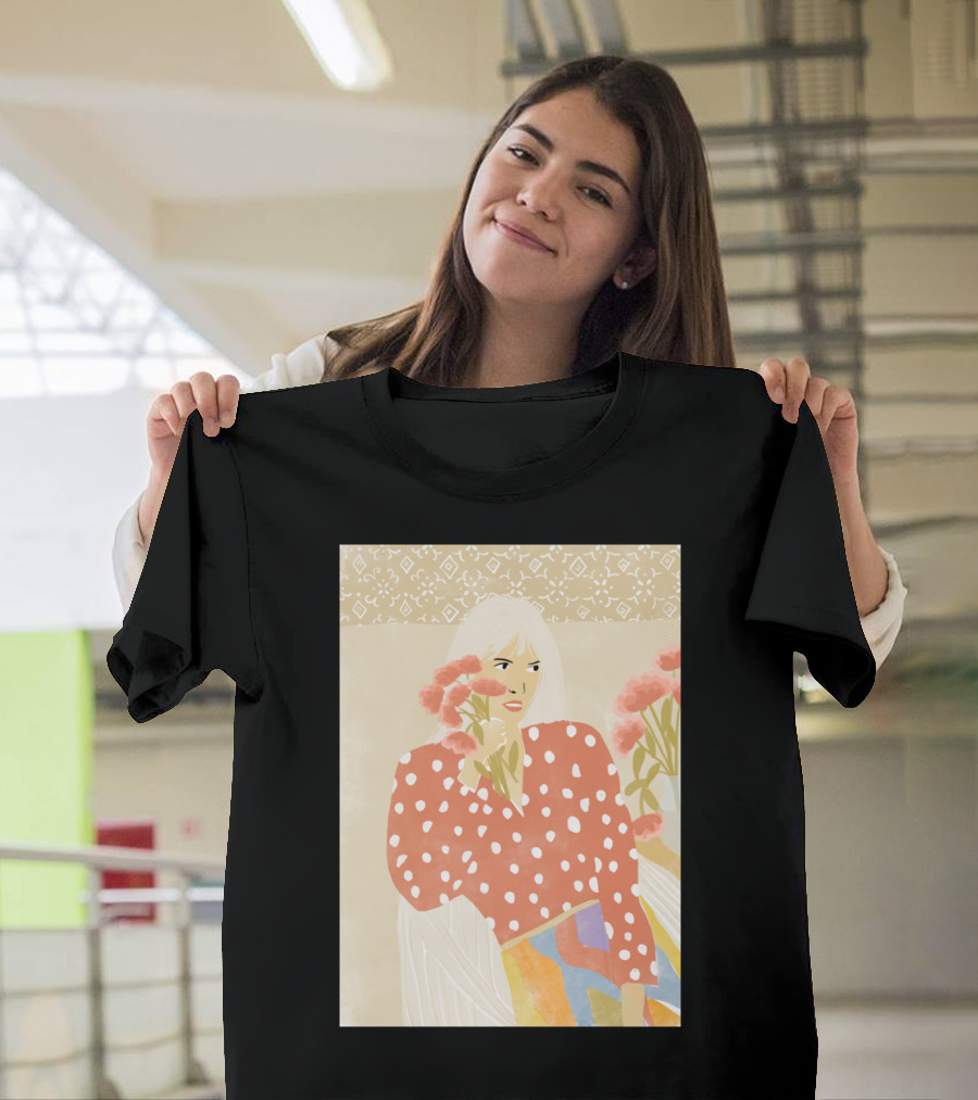 Destiny Is In Her Hands Flowers Polka Dots T-Shirt